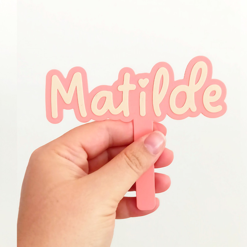 Custom name cake topper