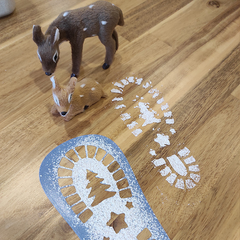 Stencil de Pegadas do Pai Natal