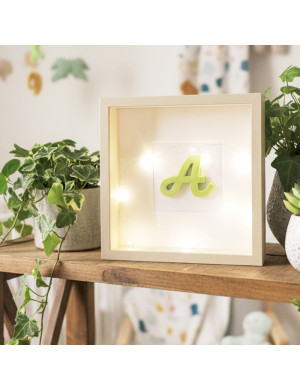 Personalized Letter Frame with Fairy Lights | Nursery Decor 25x25cm Personalized Letter Frame with Fairy Lights | Nursery Decor 25x25cm
