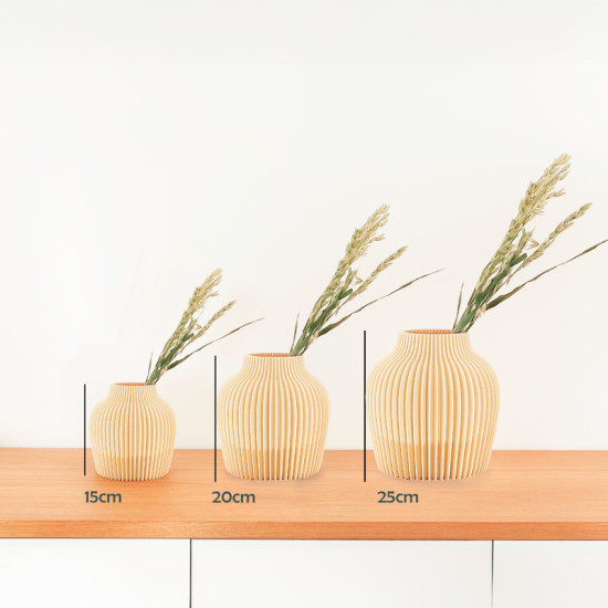 Modern Decorative Vase | Wave Design | 3 Sizes | Kashi